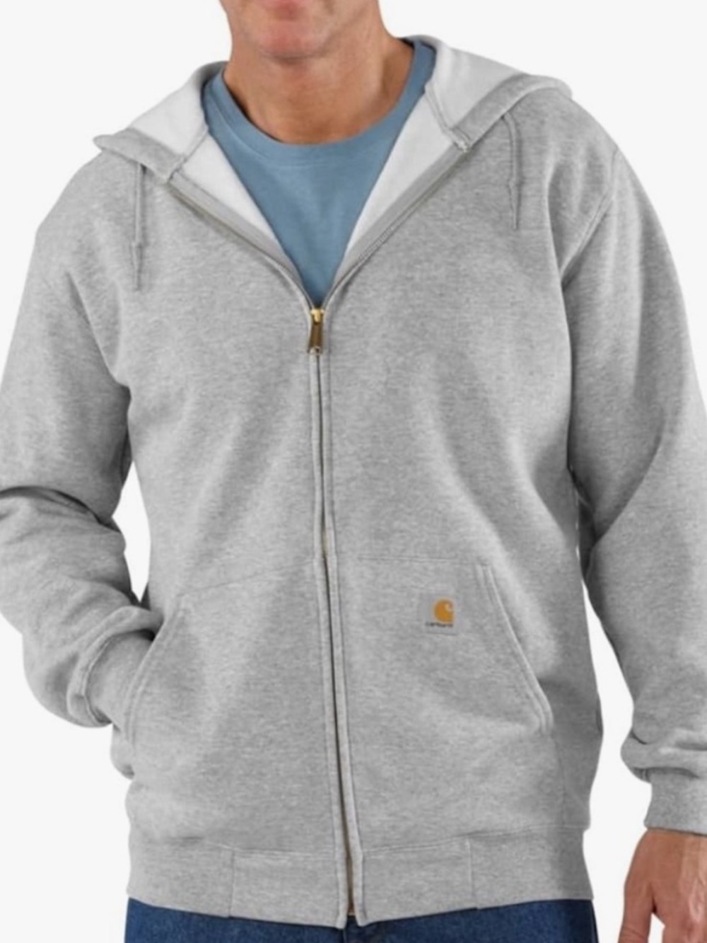 Carhartt Mens Zip Up Sweater Midweight Sweatshirt Hooded Zip Sweatshirt XXL